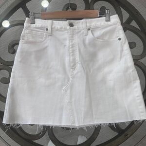 Banana Republic White Jean Mini Skirt